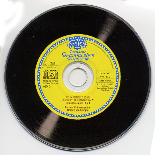 Symphonien No. 3 »Schottische · Scottish« · No. 4 »Italienische · Italian« (CD) | Excellent+ (EX+) Near Mint (NM)