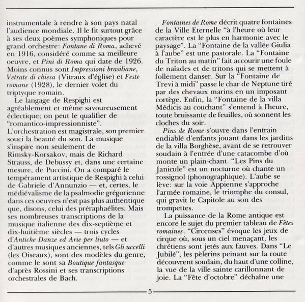 Pines Of Rome • Fountains Of Rome • Feste Romane (CD) | Near Mint (NM) Near Mint (NM)