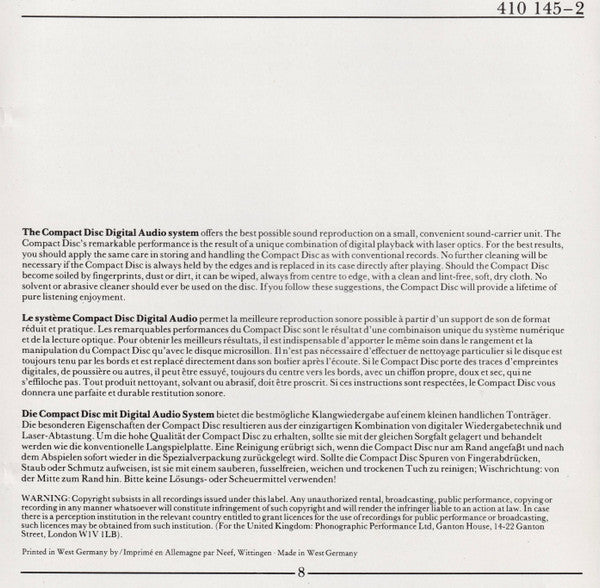 Pines Of Rome • Fountains Of Rome • Feste Romane (CD) | Near Mint (NM) Near Mint (NM)