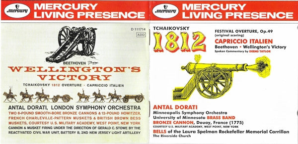 Obertura del Festival de 1812, Op. 49 - Capriccio Italien - La Victoria de Wellington (CD) | Casi nuevo (NM) Casi nuevo (NM)