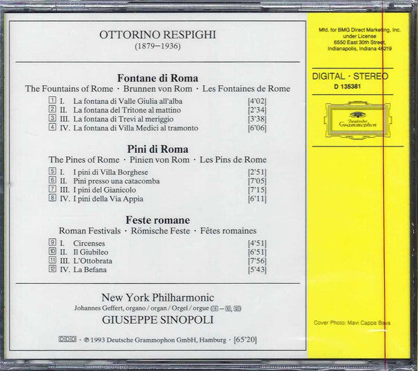 Pini di Roma • Fontane di Roma • Feste Romane (CD) | Near Mint (NM) Near Mint (NM)