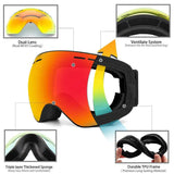 ClearView Anti-Fog Ski Goggles