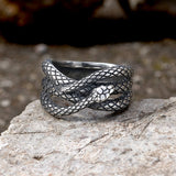 Cobra Twist Snake Stainless Steel Ring