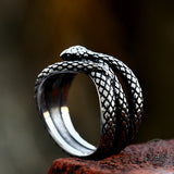 Cobra Twist Snake Stainless Steel Ring
