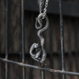 Coiled Snake Stainless Steel Pendant
