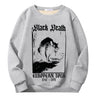 Multicolor Black Death Rat Fleece Sherpa Crew Collar Sweatshirt