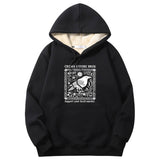 Multicolor Crows Before Bros Warm Fleece Sherpa Lined Hoodie