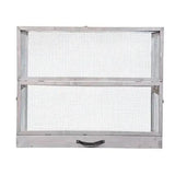 Compact Grey Rabbit Hutch with Folding Runway