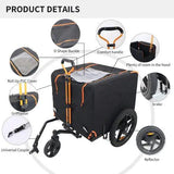 Compact Pet Jogger and Bike Trailer - Orange/Black