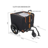 Compact Pet Jogger and Bike Trailer - Orange/Black