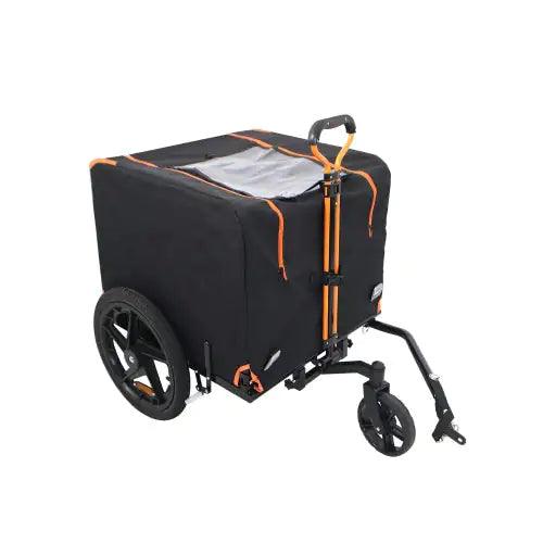 Compact Pet Jogger and Bike Trailer - Orange/Black