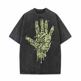 Computer Circuit Board Hand Vintage Washed T-shirt