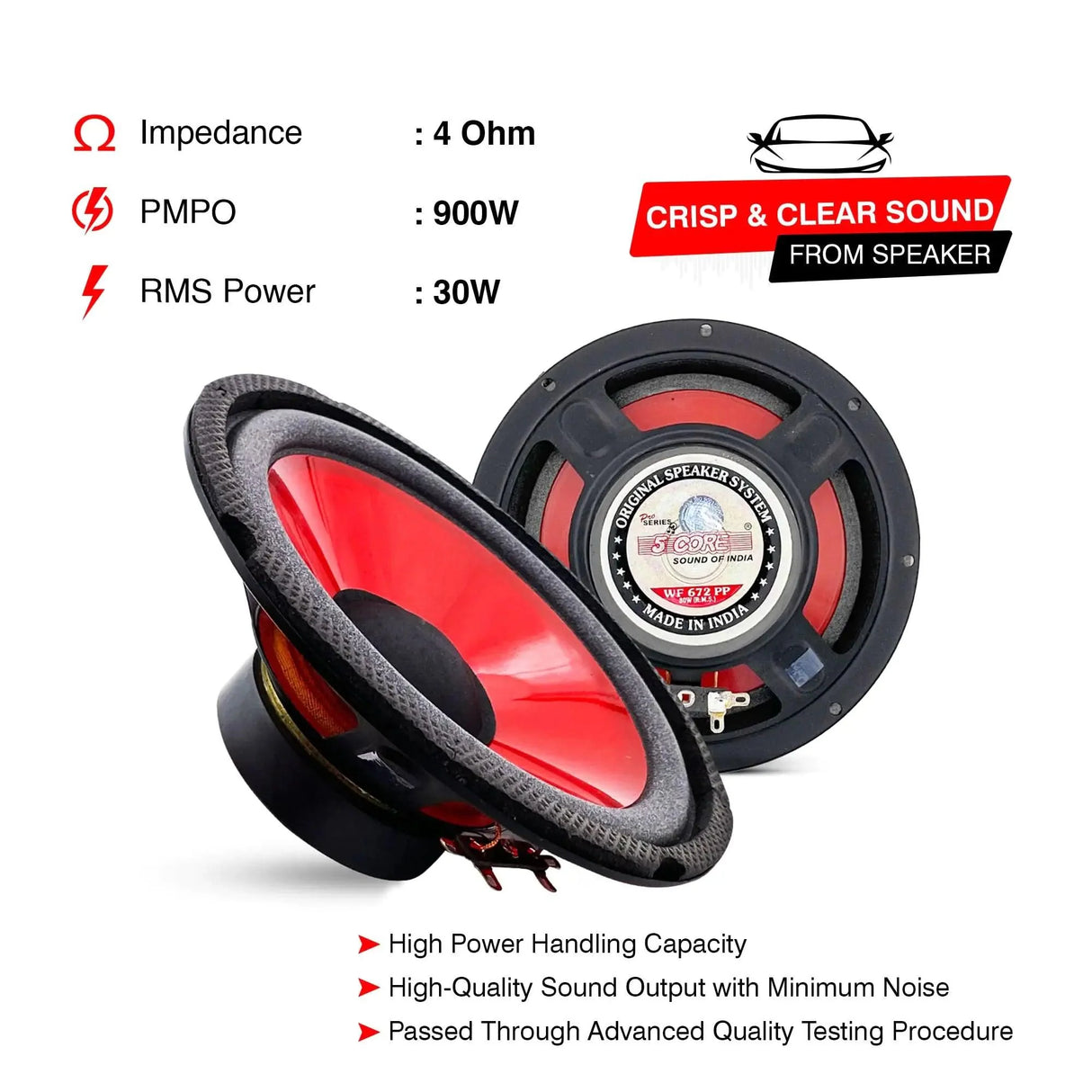 CoreBass 6 Inch 300W Car Subwoofer