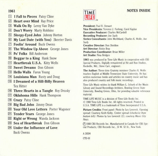Country USA 1961 (CD) | Near Mint (NM) Near Mint (NM)