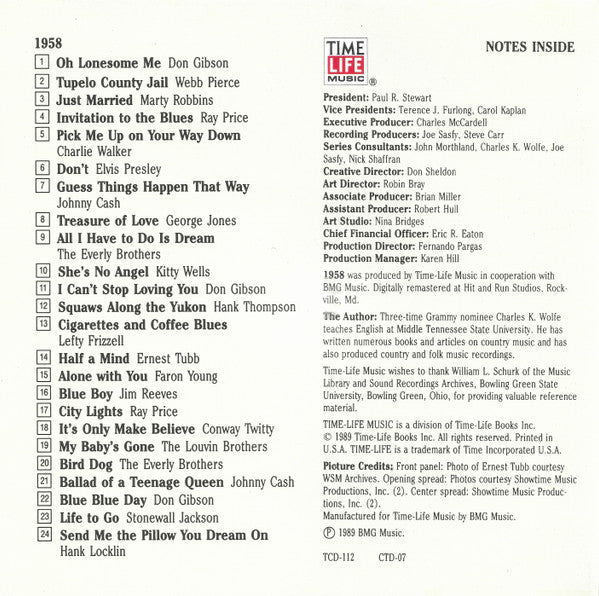 Country USA 1958 (CD) | Near Mint (NM) Near Mint (NM)
