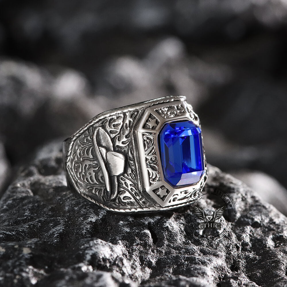 Anillo de acero inoxidable Cowboys Bull