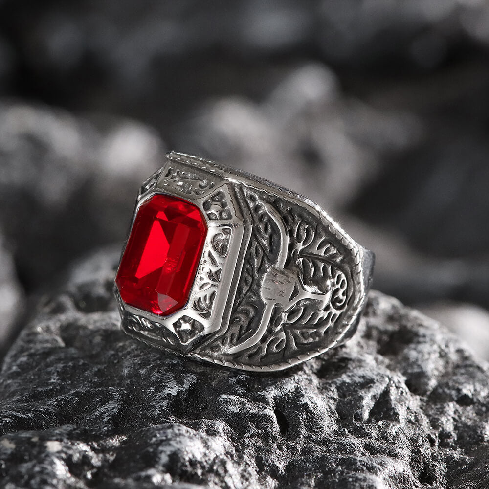 Anillo de acero inoxidable Cowboys Bull