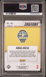 Tarjeta de baloncesto Panini Instant WNBA Angel Reese n.° 192 Rookie RC PSA 10 Gem Mint, clasificada en 2024