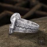 Crack Undead Stainless Steel Skull Ring