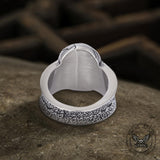 Crack Undead Stainless Steel Skull Ring