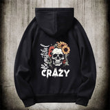 Crazy Flower Sugar Skull Hoodie Coat