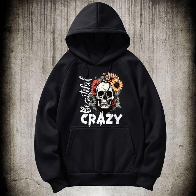 Crazy Flower Sugar Skull Hoodie