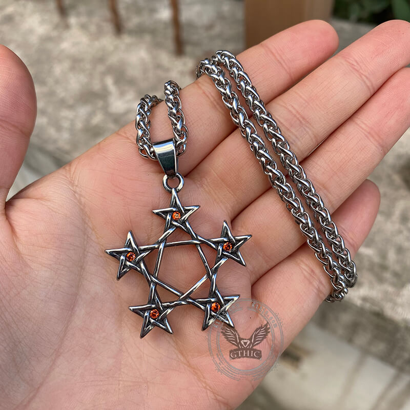 Creative Pentagram Shaped Stainless Steel Pendant