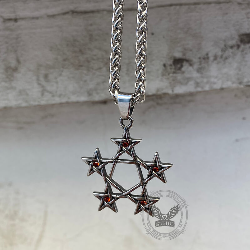 Creative Pentagram Shaped Stainless Steel Pendant