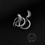Crescent Moon Stainless Steel Hoop Earrings