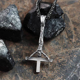 Cross of Saint Peter Stainless Steel Pendant