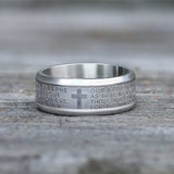 Cross Prayer Stainless Steel Christian Ring
