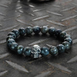 Cross Skull Turquoise Stainless Steel Bracelet