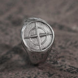Cross Star Pattern Stainless Steel Ring