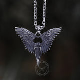 Crow Witcher Stainless Steel Pendant