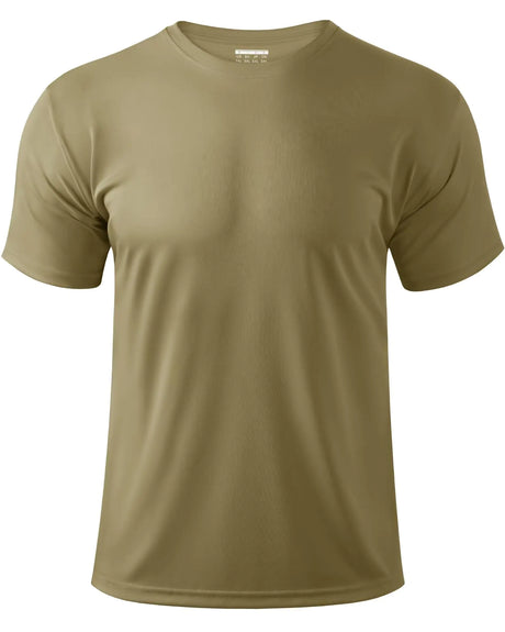 Boladeci Sun Shirts for Men Uv Shirts for Men Rash Guard Short Sleeve Olive Drab SPF Shirts for Men Athletic Shirts Sun Protection Hiking Work Mens Tee Shirts Small Swim Top - Lootquake