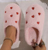 Cushy Heart Top Fluffy Slippers