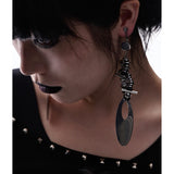 Cyberpunk Mechanical Titanium Steel Dangle Earrings