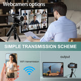 Cámara digital NBD de 64 MP para fotografía, videocámara 5K para YouTube con pantalla abatible de 3", zoom digital de 16x, enfoque automático, 2 baterías, tarjeta TF de 32 GB (S205, negra)