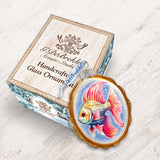 Coastal Decorations - Red Fins Fish Keepsake Glass Ornaments by G. Debrekht - Christmas Decor - 777408