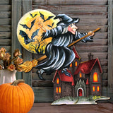 Decoración de puerta de bruja de Halloween por G. DeBrekht - Decoración de Halloween de Acción de Gracias - 8114010H