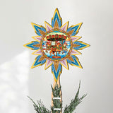 Christmas Carousel Star Tree Topper Wooden Decor by G. Debrekht - Carousel Holiday Decor - 89506
