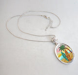 Collar con colgante de nácar bañado en plata de Surf Blocks Coastal - 44044