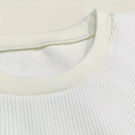 European And American Slim Fit Round Neck Pullover Short Sleeve Trousers Two-piece Set - Lootquake
