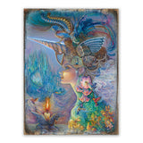 My Lady Unicorn Fantasy Wooden Wall Art by Josephine Wall - Fantasy Decor - 852132-JW