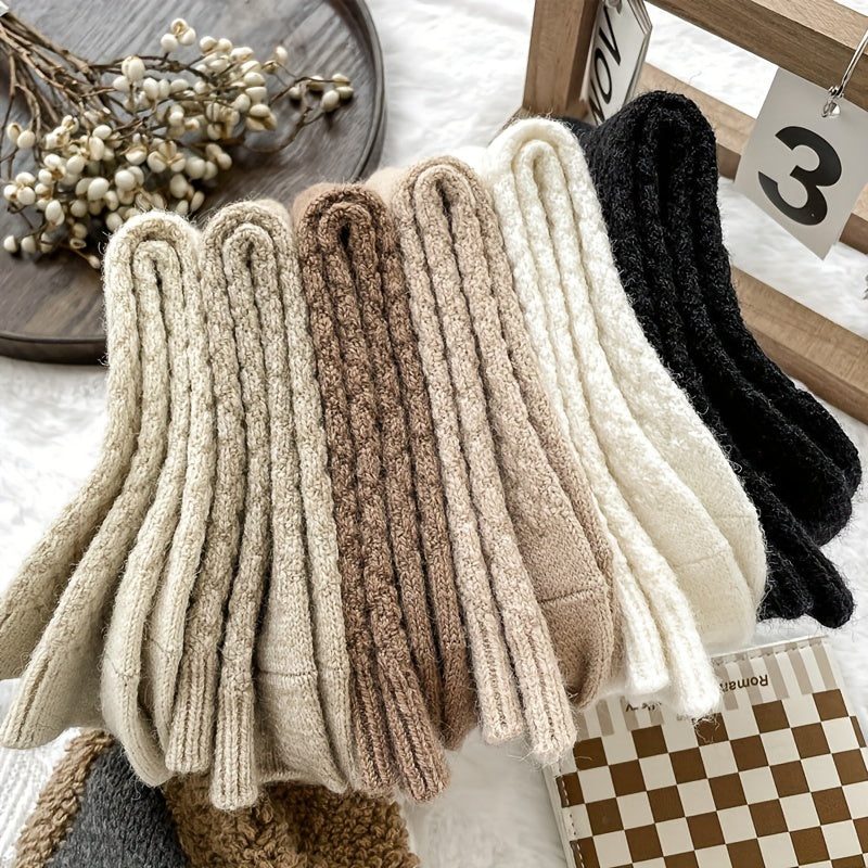 Calcetines a cuadros para mujer - Pack económico de 6 pares | Medias de tubo medio cómodas, elásticas y elegantes