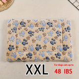 Manta rectangular para mascotas, resistente a la suciedad y para todas las estaciones - Cómoda cama con estampado de pata de perro y corazón (1 unidad)