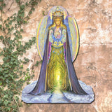 Letrero navideño para jardín "El ángel y el pájaro azul" de Josephine Wall - Decoración navideña - 845623F-JW