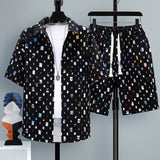 Men's Short-sleeved Suit Youth Student Leisure Sports Cool Shorts Two-piece Set - Lootquake