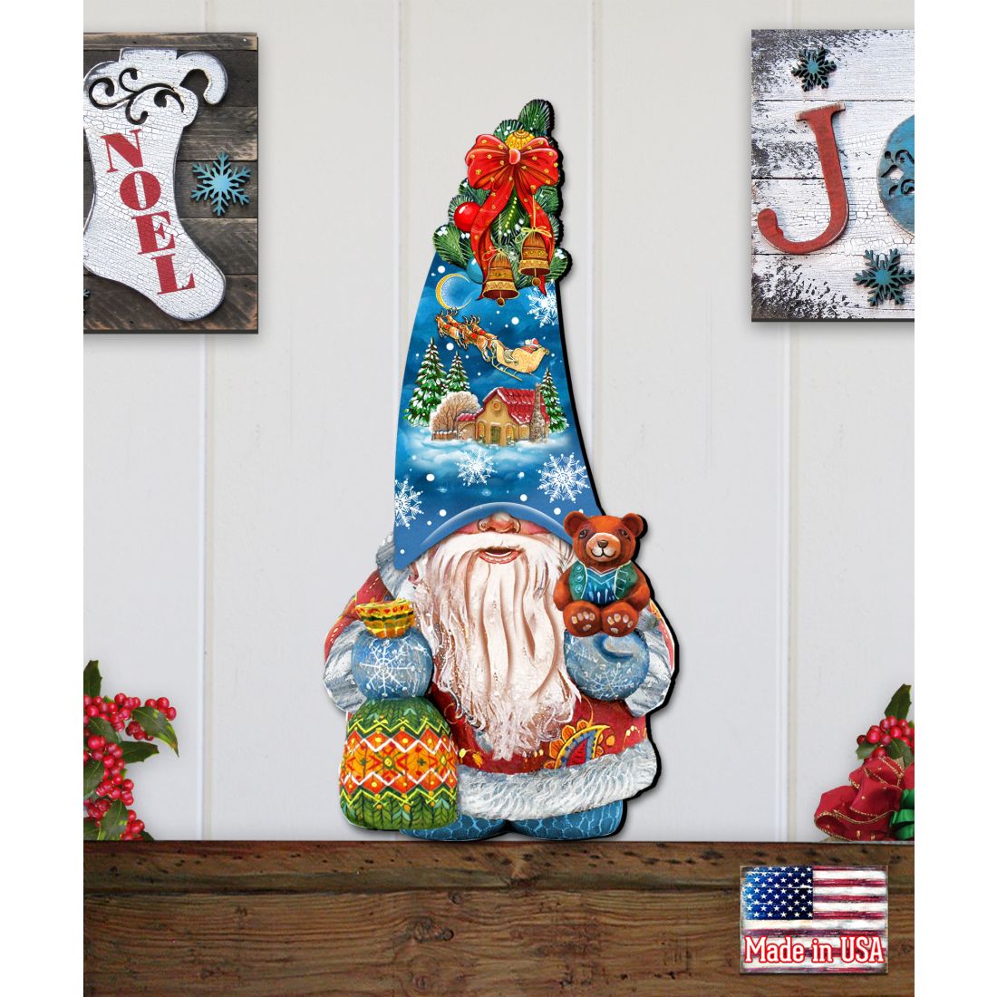 Christmas Gnome Holiday Door Decor by G. DeBrekht - Christmas Decor - 8611012H
