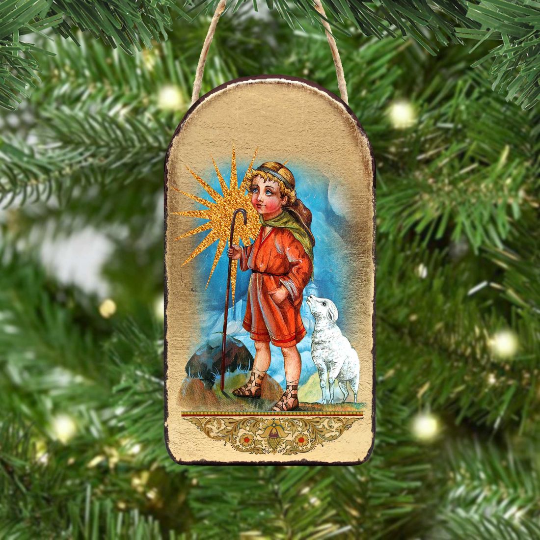 Shepherd Religious Christian Sacred Icon Ornament - Inspirational Icon Decor - 87045